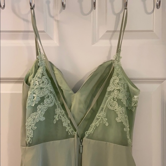 Azazie Lexy Sage Green Dress - Picture 6 of 6